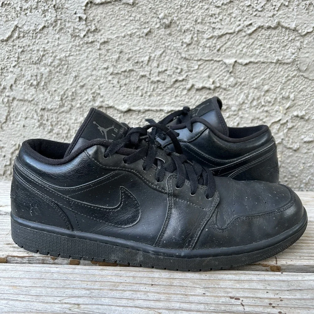 Air Jordan 1 Shoes Men Size 12 Low Triple Black 2022 553558-093